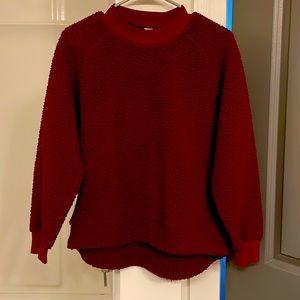 Maroon mock neck sweater